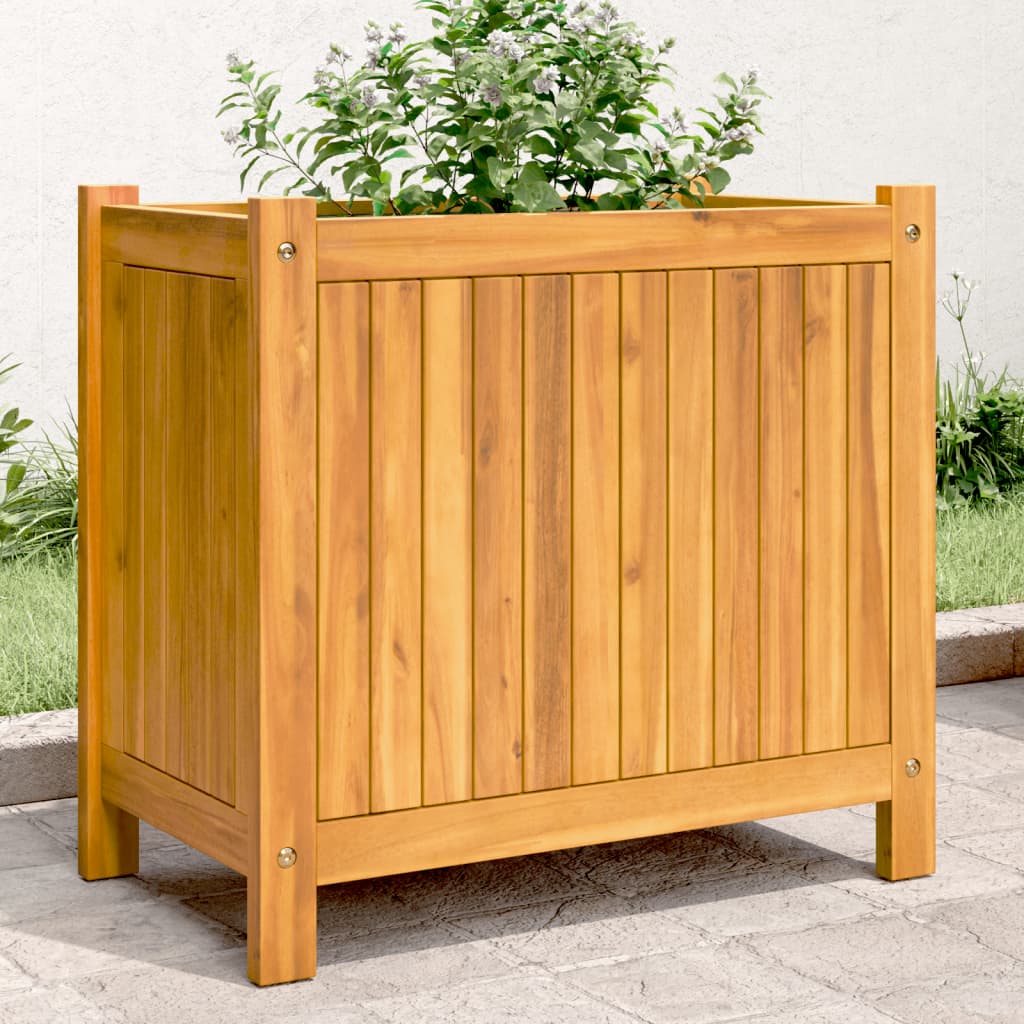 vidaXL Garden Planter with Liner 54x31x50 cm Solid Wood Acacia