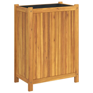 vidaXL Garden Planter with Liner 54x31x75 cm Solid Wood Acacia