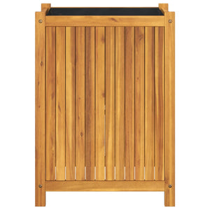 vidaXL Garden Planter with Liner 54x31x75 cm Solid Wood Acacia