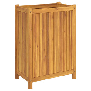 vidaXL Garden Planter with Liner 54x31x75 cm Solid Wood Acacia