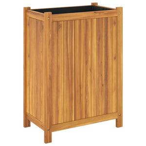 vidaXL Garden Planter with Liner 54x31x75 cm Solid Wood Acacia