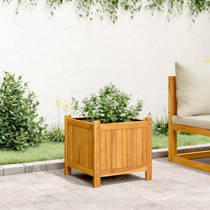 vidaXL Garden Planter with Liner 42x42x40 cm Solid Wood Acacia