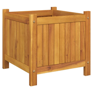 vidaXL Garden Planter with Liner 42x42x40 cm Solid Wood Acacia