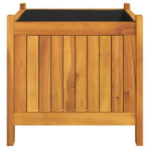 vidaXL Garden Planter with Liner 42x42x40 cm Solid Wood Acacia