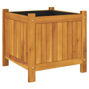 vidaXL Garden Planter with Liner 42x42x40 cm Solid Wood Acacia