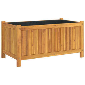 vidaXL Garden Planter with Liner 80x42x40 cm Solid Wood Acacia