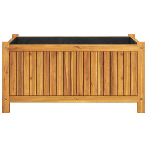 vidaXL Garden Planter with Liner 80x42x40 cm Solid Wood Acacia