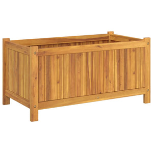 vidaXL Garden Planter with Liner 80x42x40 cm Solid Wood Acacia