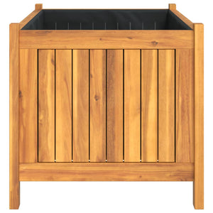 vidaXL Garden Planter with Liner 80x42x40 cm Solid Wood Acacia