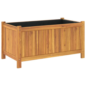 vidaXL Garden Planter with Liner 80x42x40 cm Solid Wood Acacia