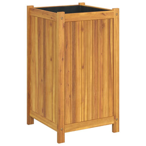 vidaXL Garden Planter with Liner 42x42x75 cm Solid Wood Acacia