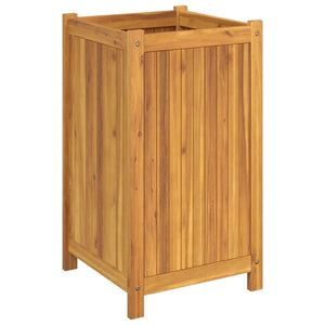 vidaXL Garden Planter with Liner 42x42x75 cm Solid Wood Acacia