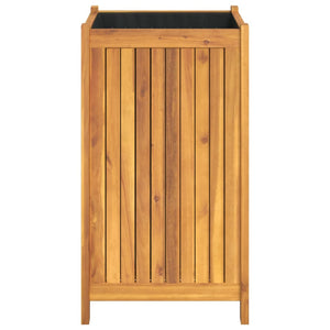 vidaXL Garden Planter with Liner 42x42x75 cm Solid Wood Acacia