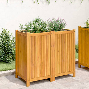 vidaXL Garden Planter with Liner 84x42x75 cm Solid Wood Acacia