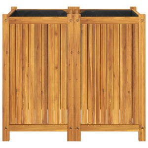 vidaXL Garden Planter with Liner 84x42x75 cm Solid Wood Acacia