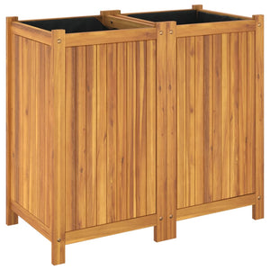 vidaXL Garden Planter with Liner 84x42x75 cm Solid Wood Acacia