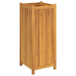 vidaXL Garden Planter with Liner 42x42x100 cm Solid Wood Acacia