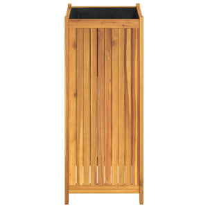 vidaXL Garden Planter with Liner 42x42x100 cm Solid Wood Acacia