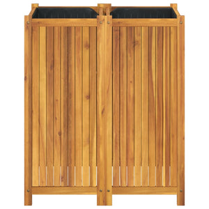 vidaXL Garden Planter with Liner 84x42x100 cm Solid Wood Acacia