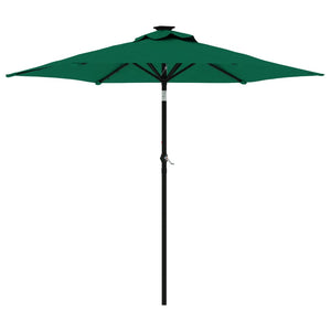 vidaXL Garden Parasol with Steel Pole Green 225x225x212 cm