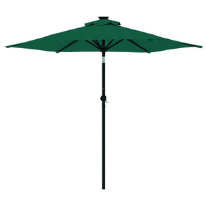 vidaXL Garden Parasol with Steel Pole Green 225x225x212 cm