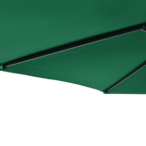 vidaXL Garden Parasol with Steel Pole Green 225x225x212 cm