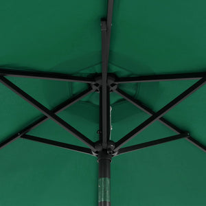 vidaXL Garden Parasol with Steel Pole Green 225x225x212 cm