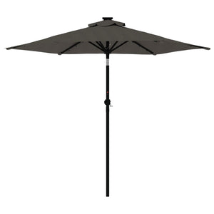 vidaXL Garden Parasol with Steel Pole Anthracite 225x225x212 cm