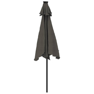 vidaXL Garden Parasol with Steel Pole Anthracite 225x225x212 cm