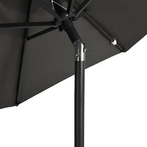 vidaXL Garden Parasol with Steel Pole Anthracite 225x225x212 cm