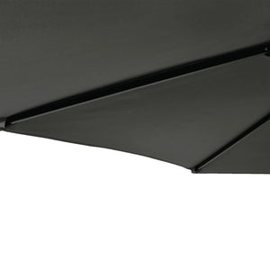 vidaXL Garden Parasol with Steel Pole Anthracite 225x225x212 cm