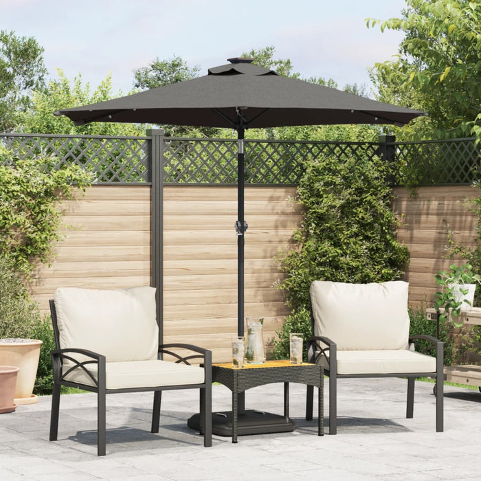 vidaXL Garden Parasol with Steel Pole Anthracite 225x225x212 cm