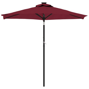 vidaXL Garden Parasol with Steel Pole Bordeaux Red 225x225x212 cm