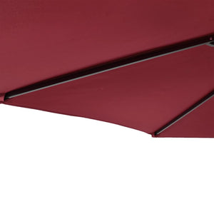 vidaXL Garden Parasol with Steel Pole Bordeaux Red 225x225x212 cm