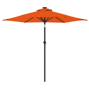 vidaXL Garden Parasol with Steel Pole Terracotta 225x225x212 cm