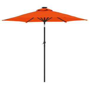 vidaXL Garden Parasol with Steel Pole Terracotta 225x225x212 cm