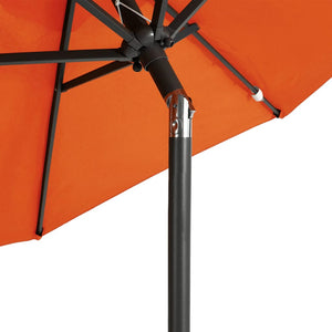 vidaXL Garden Parasol with Steel Pole Terracotta 225x225x212 cm