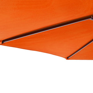 vidaXL Garden Parasol with Steel Pole Terracotta 225x225x212 cm