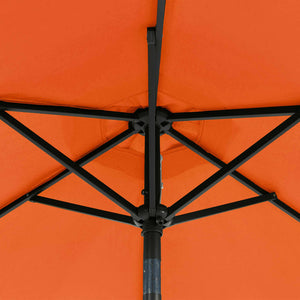 vidaXL Garden Parasol with Steel Pole Terracotta 225x225x212 cm