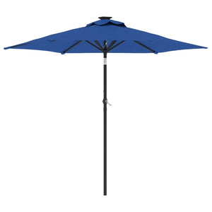 vidaXL Garden Parasol with Steel Pole Azure Blue 225x225x212 cm