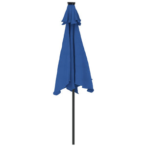 vidaXL Garden Parasol with Steel Pole Azure Blue 225x225x212 cm