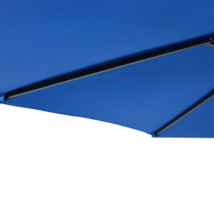 vidaXL Garden Parasol with Steel Pole Azure Blue 225x225x212 cm