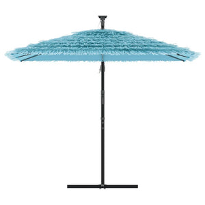 vidaXL Garden Parasol with Steel Pole Blue 246x246x230 cm