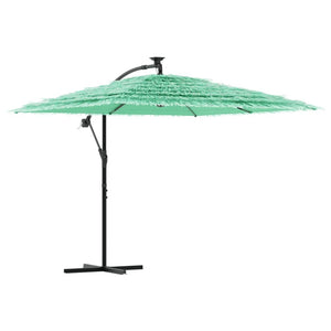 vidaXL Garden Parasol with Steel Pole Green 246x246x230 cm