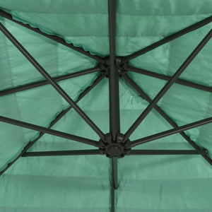 vidaXL Garden Parasol with Steel Pole Green 246x246x230 cm