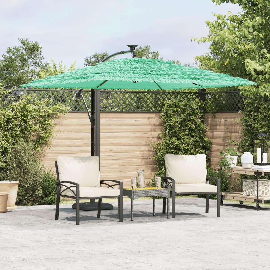 vidaXL Garden Parasol with Steel Pole Green 246x246x230 cm