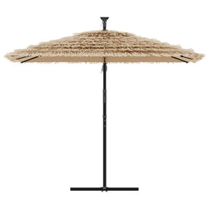 vidaXL Garden Parasol with Steel Pole Brown 269x269x235 cm