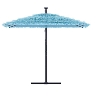 vidaXL Garden Parasol with Steel Pole Blue 269x269x235 cm