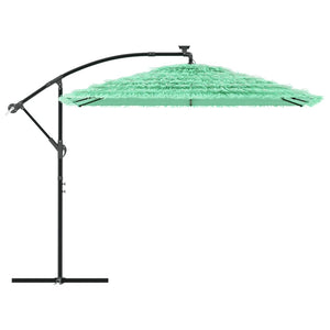 vidaXL Garden Parasol with Steel Pole Green 269x269x235 cm