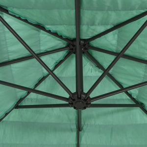 vidaXL Garden Parasol with Steel Pole Green 269x269x235 cm